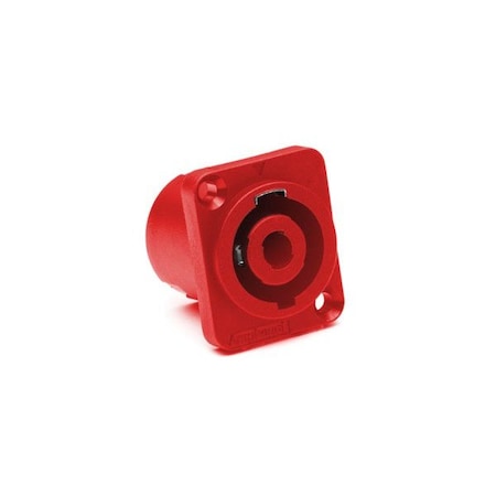Amphenol Plastic Chassis 4 Pole D Flange Vertical Red SP-4-MDV-2